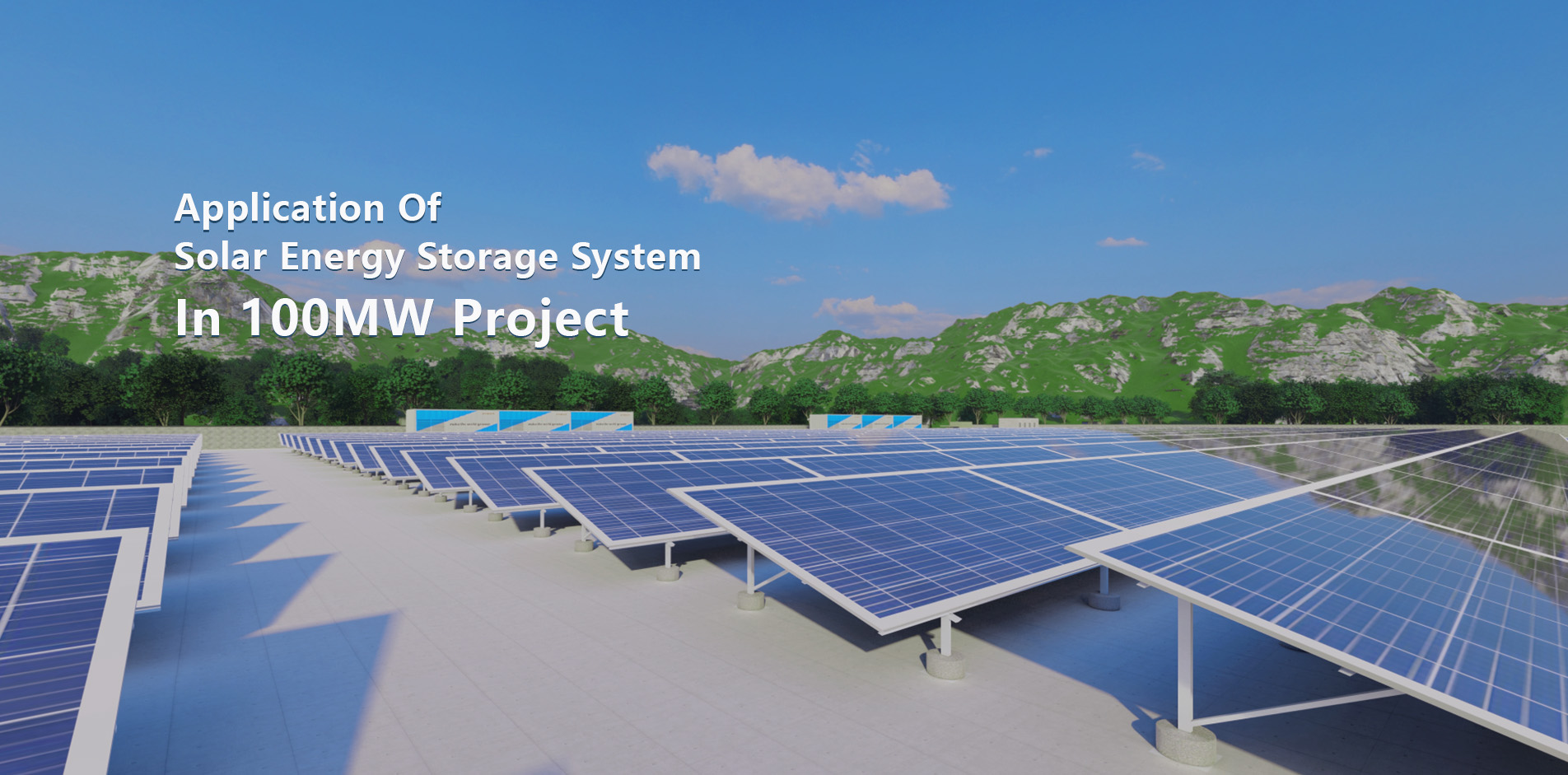 sistema de armazenamento de energia solar em projeto de 10OMW